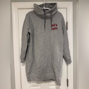 Apparel by Esmara Gray Let's Chill Hoodie Dress size‎ XL
